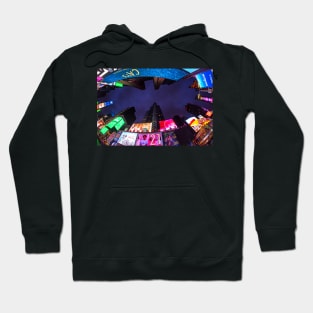 Looking up at Times Square New York Hoodie